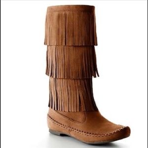 lc lauren conrad Fringe Boots Size 9